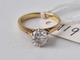 A ½ CARAT DIAMOND SOLITAIRE IN 18CT GOLD SIZE L