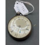 A gents silver open faced pocket watch Birmingham 1897 80 gms