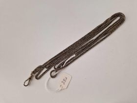 A silver guard chain, 29 inch, 37 g