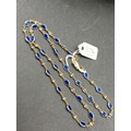 A silver gilt blue stone necklace 9.5g - Image 2 of 3