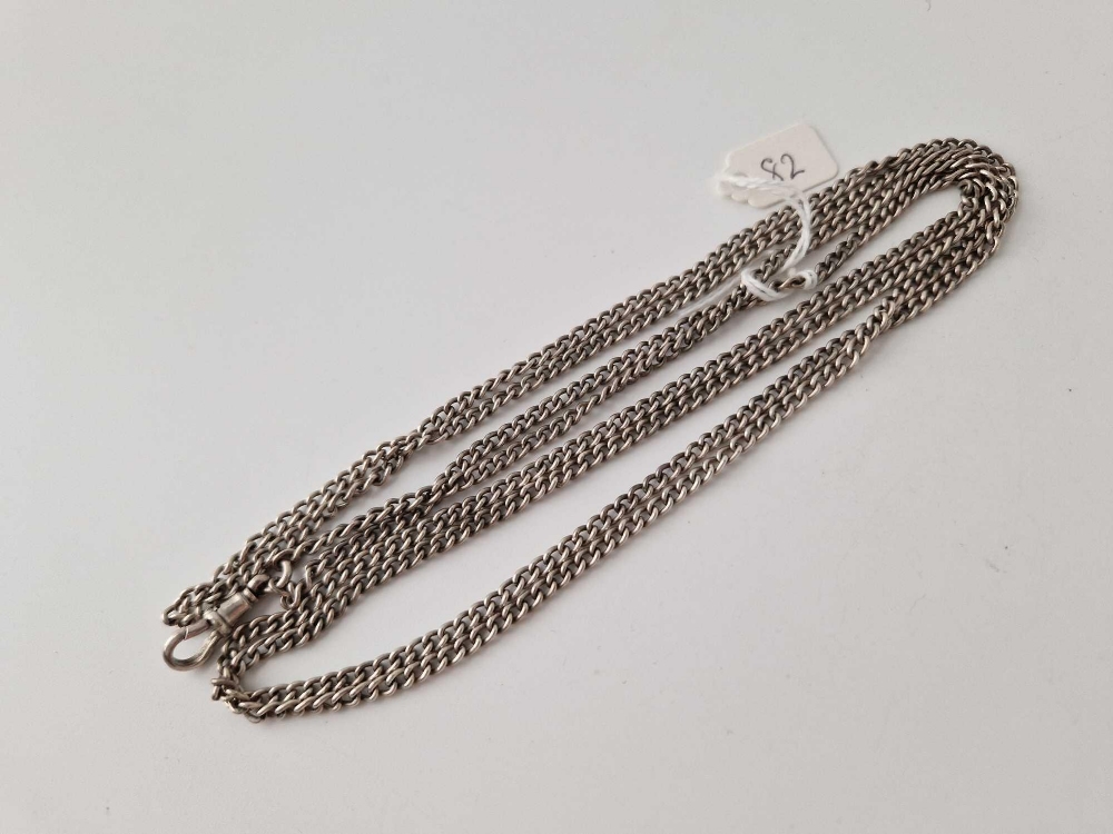 A long silver chain, 27 inch, 44 g