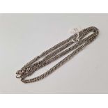 A long silver chain, 27 inch, 44 g