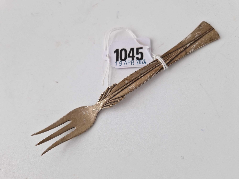 A small Danish sterling silver fork, stamped FRIGART, 6 inches long