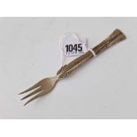 A small Danish sterling silver fork, stamped FRIGART, 6 inches long