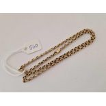 An antique belcher neck chain with replaced clasp, 9ct, 17 inch, 5.6 g