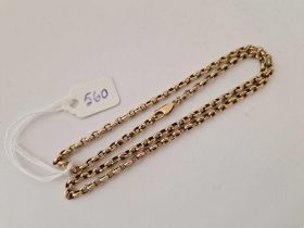 An antique belcher neck chain with replaced clasp, 9ct, 17 inch, 5.6 g