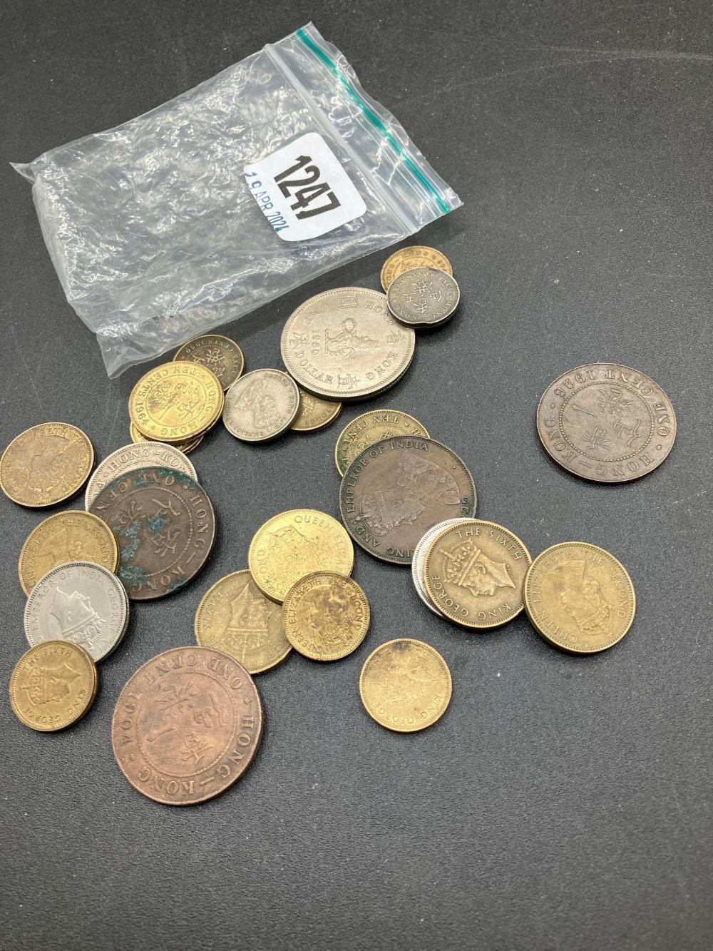 A quantity of Hong Kong coins