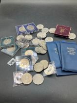 1951 crown & 1953 plus 30 old plus 4 coin set