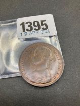 1887 penny UNC with trace of lustre