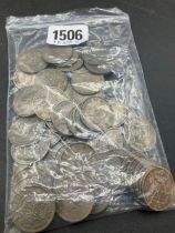 Bag of George II shillings