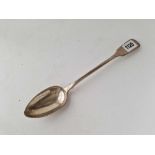 Early Victorian basting spoon, plain fiddle pattern. London 1845 By W E 160 gms