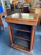 Set of 19th C Rosewood shelves with turned pillars to front - Panelled sides