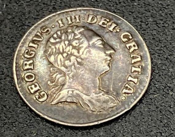 A 1786 silver penny