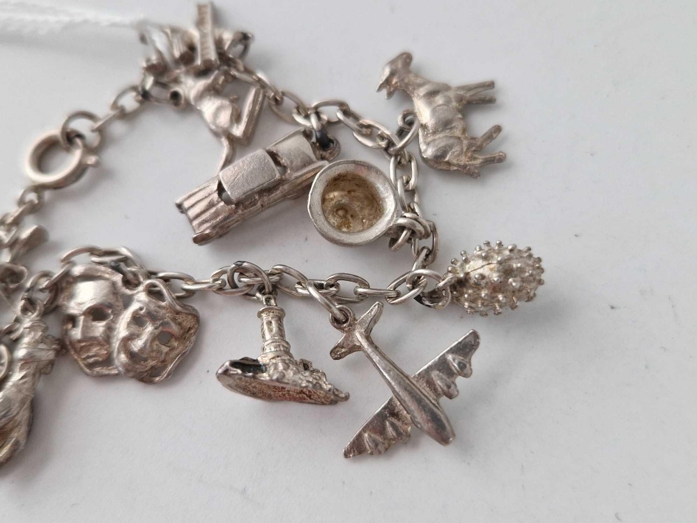 A silver charm bracelet 24 gms - Image 2 of 3