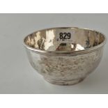 Georgian bowl circular with rim foot 4 in diam. London 1783 By W C 140gm