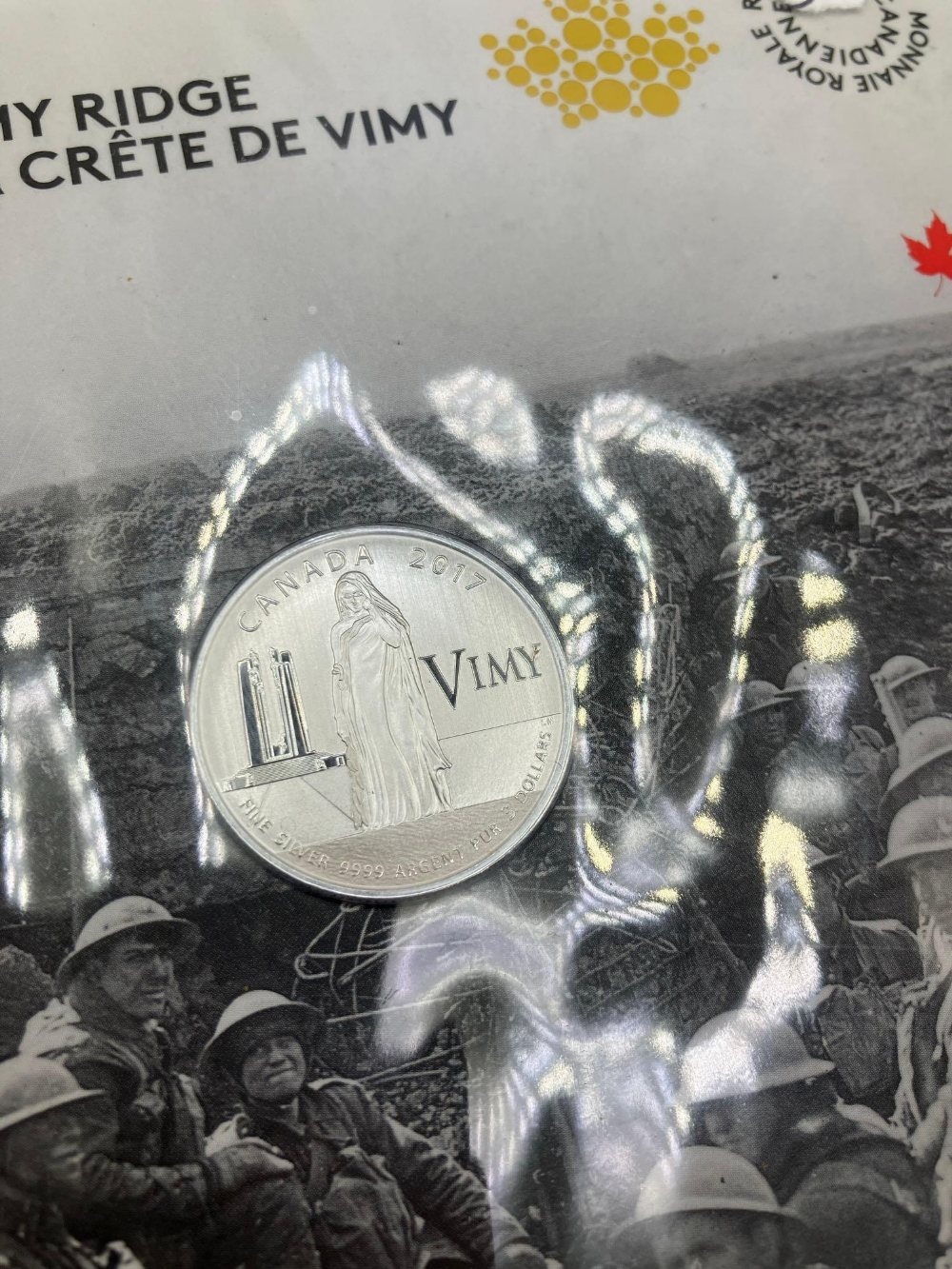 A silver 5 dollar Canadian commemorative coin 2017
