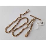 A rolled gold albert chain 14 inch