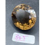 A Huge smokey quartz oval cut gem stone 185 carats
