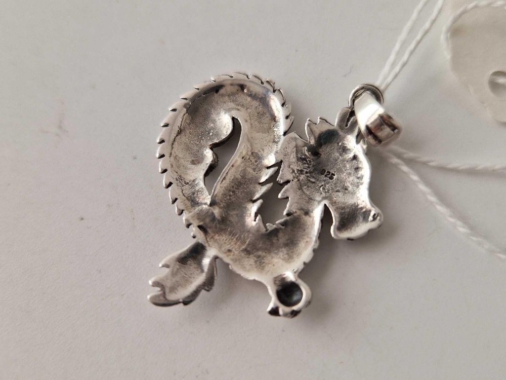 A silver dragon pendant - Image 2 of 2