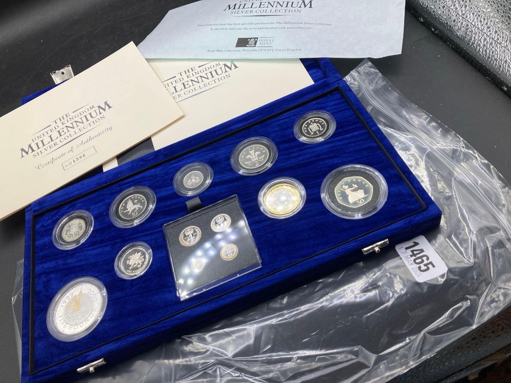 2000 Millenium silver proof set including Maundy set