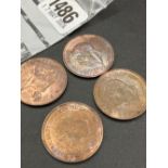 George V pennies lustrous