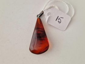 A small amber pendant