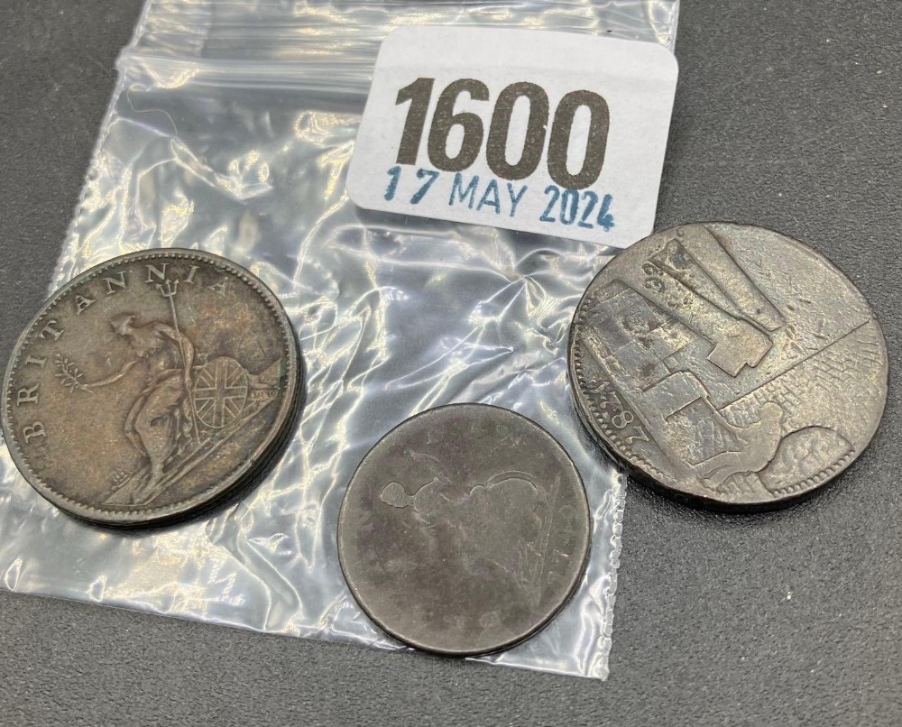 Half penny 1806 + 2 other coins - Bild 2 aus 2