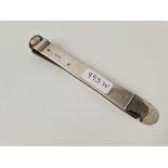 Large silver mounted cigar cutter . 6in long. London 1906