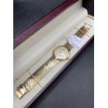 A ATTRACTIVE LONGINES WRIST WATCH 9CT JUST BEEN SERVICED APPROX 7.5 INCHES LONG 52.9 GMS INC.