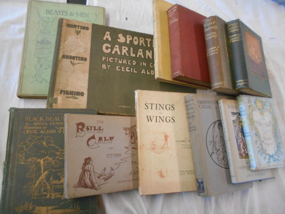 ALDIN, C. A Sporting Garland 1st.ed. (1902)), London, obl.4to orig. pict. bds. plus DE BOSSCHERE, J.