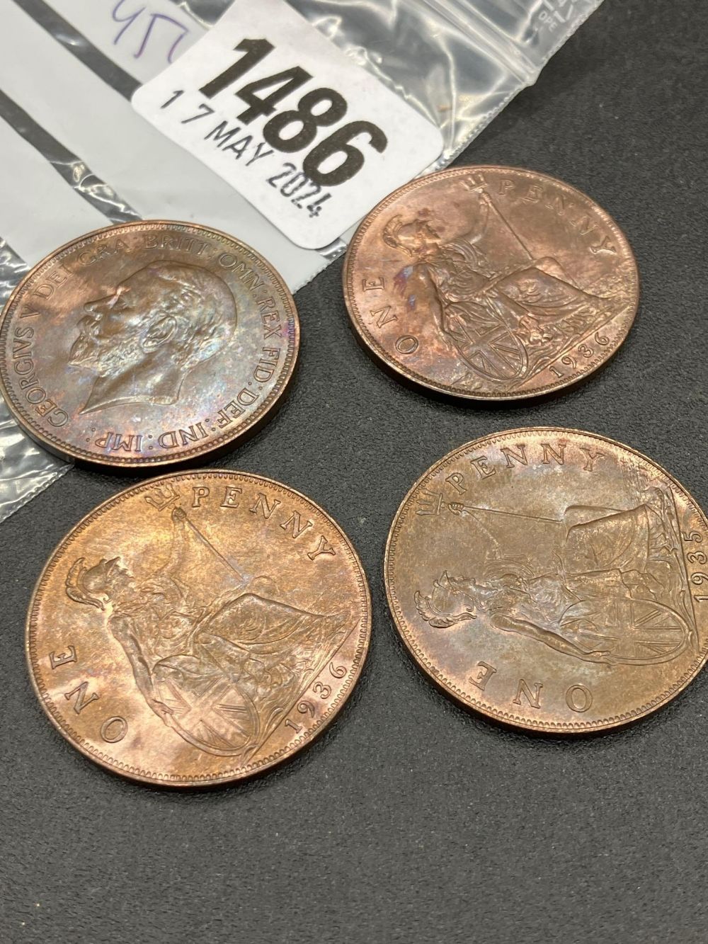 George V pennies lustrous - Bild 2 aus 2