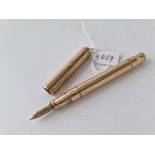 A gold filled PARKER pen with 14ct nib