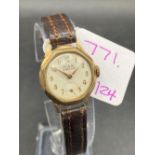 A ladies wrist watch by H&G 9ct with seconds dial