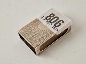 Matchbox holder, engine turned. London 1921