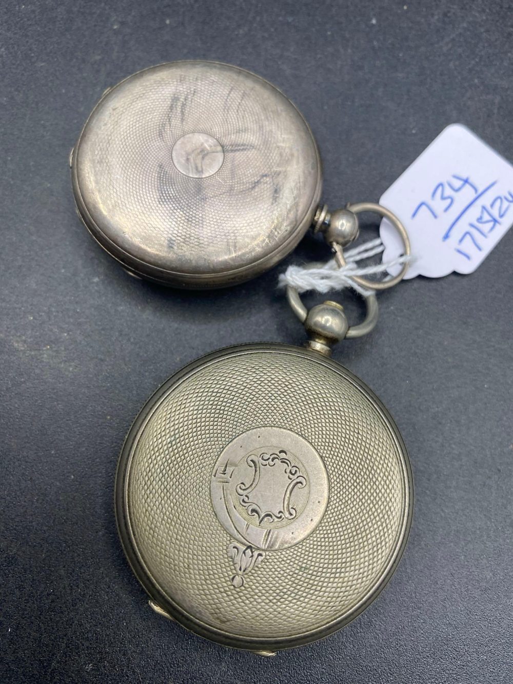 Two Victorian open faced pocket watches with decorated dials - Image 2 of 3