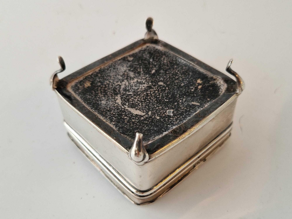 Chester silver ring box, hinged cover. 2.5 in wide. Chester 1911 By J D W D - Bild 3 aus 3