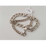 Two silver bracelets 49 gms