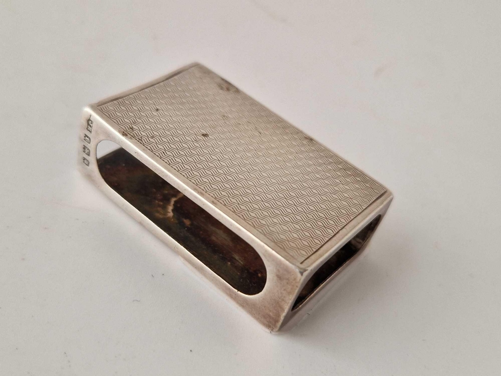 Matchbox holder, engine turned. London 1921 - Image 2 of 2