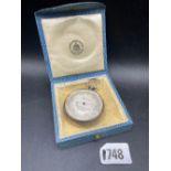 Compensated barometer in silver case from Beck Ltd. London