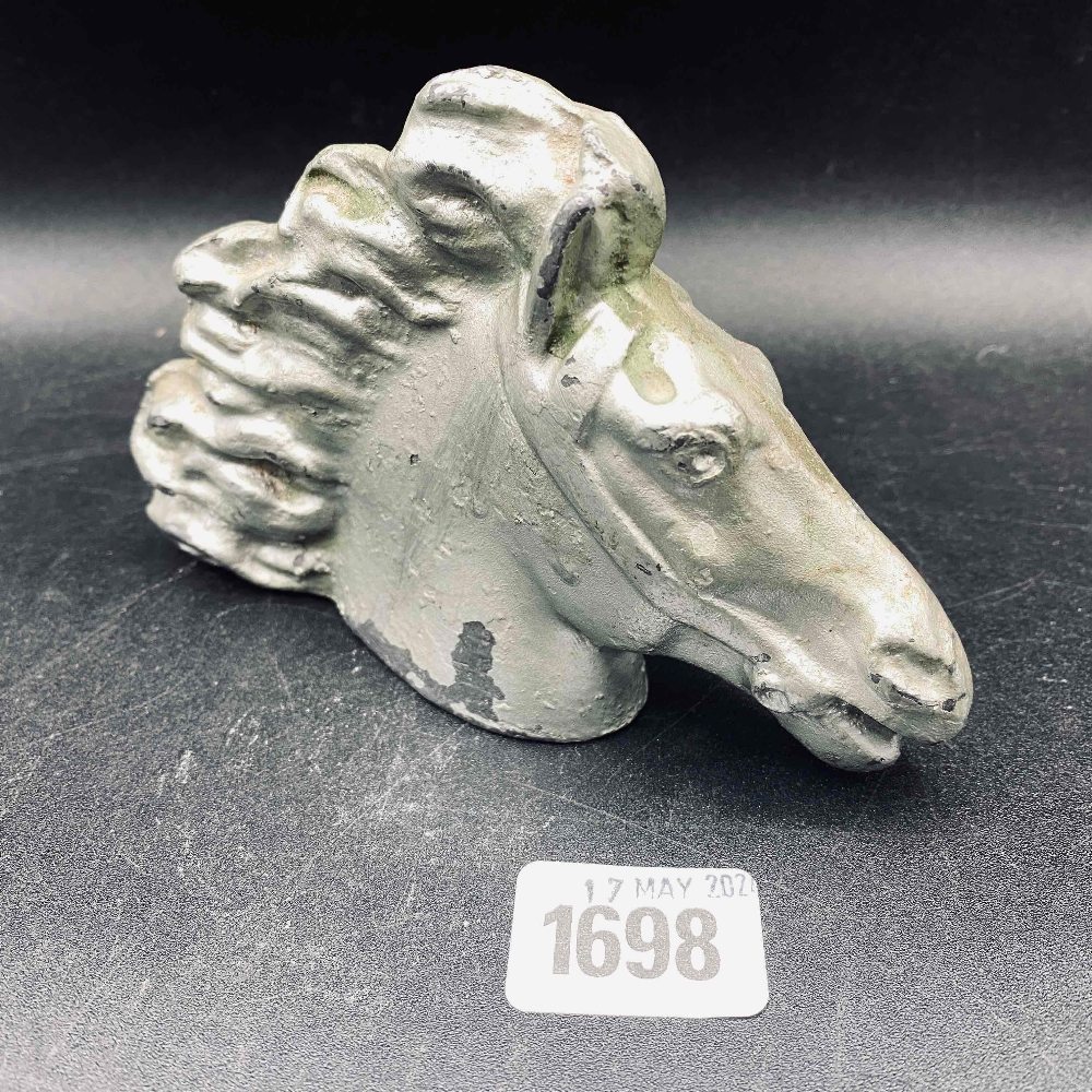 Cast lead car mascot in form of horses head - Image 2 of 3