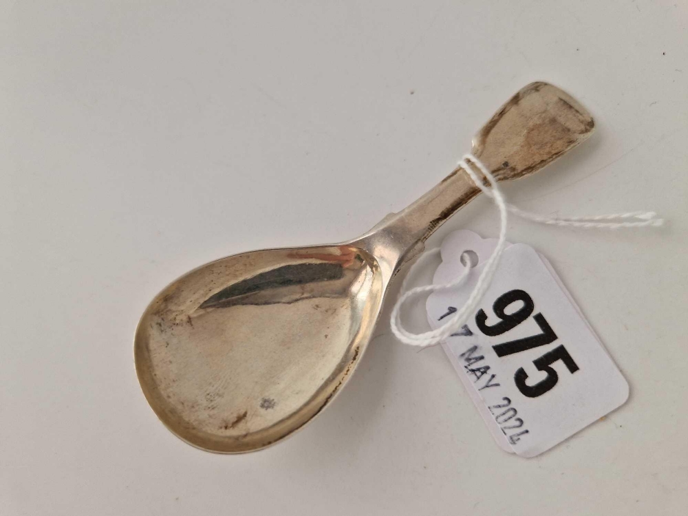 Another caddy spoon, plain fiddle pattern, also Birmingham 1847 by GU