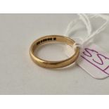 A 9ct band ring size L 1.9 gms
