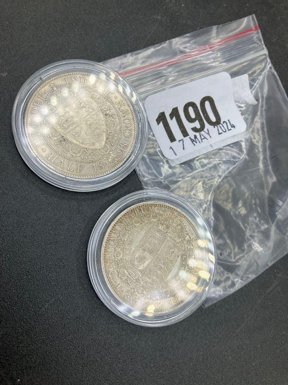 Victorian half crowns, good condition in capsules - Image 2 of 2