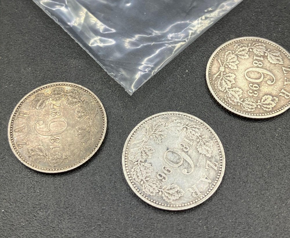 South Africa sixpence 1893, 1896, 1897