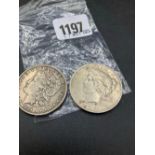 USA dollars 1889 and 1922