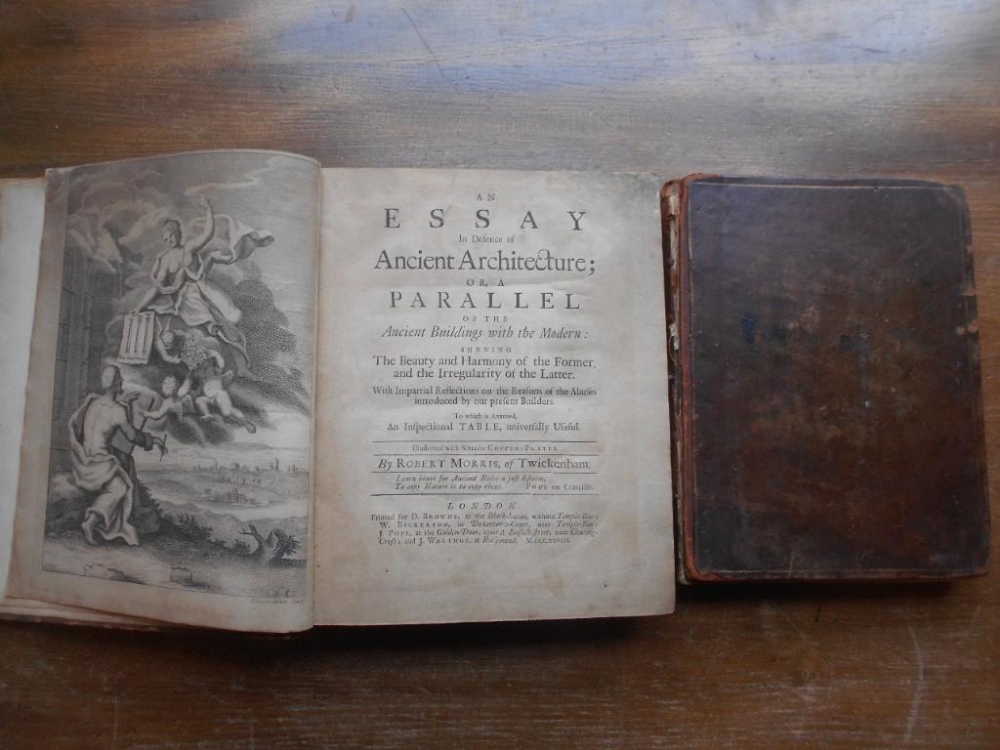 MORRIS, R. An Essay in Defence of Ancient Architecture... 1st.ed. 1728 London, engrvd. frontis. 14