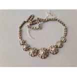 A silver fancy link necklace 15 inch 25 gms
