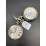 Two gents pocket watches one by KAYS and the other with engraved stag