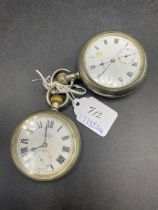 Two gents pocket watches one by KAYS and the other with engraved stag