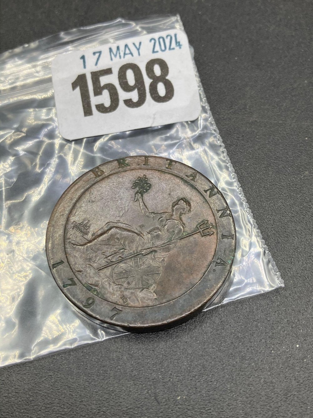 Penny 1797 better grade - Bild 2 aus 2